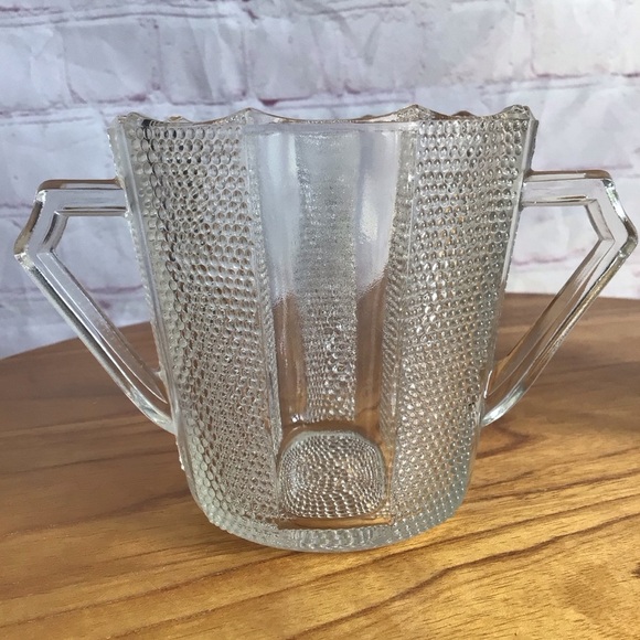 Vintage Jeanette Glass Dewdrop Sugar and Creamer Set - Picture 5 of 9